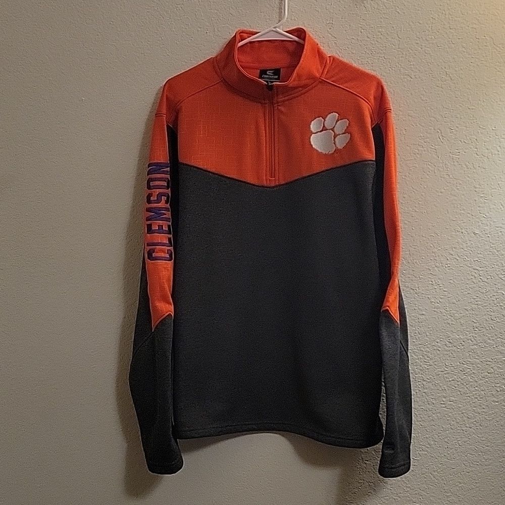 NCAA  Clemson Tigers 1/4-zip Sweatshirt - Orange - Large